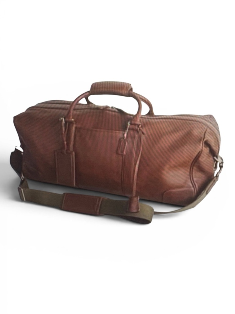 Coach trekker Oversized Leather Boston Shoulder Bag Brown Cowhide F05404 RARE